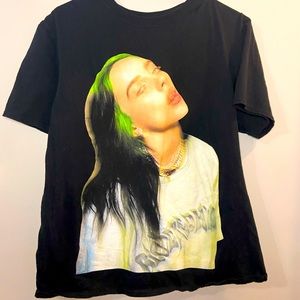 Billie eillish graphic shirt , barely  worn , good condition